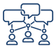 Interconnected Speech Bubbles or People-1